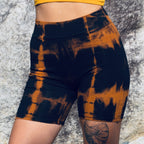Bike Short || Shibori Squares ||  Embers
