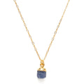 Rough-Cut Gemstone Gold Necklace