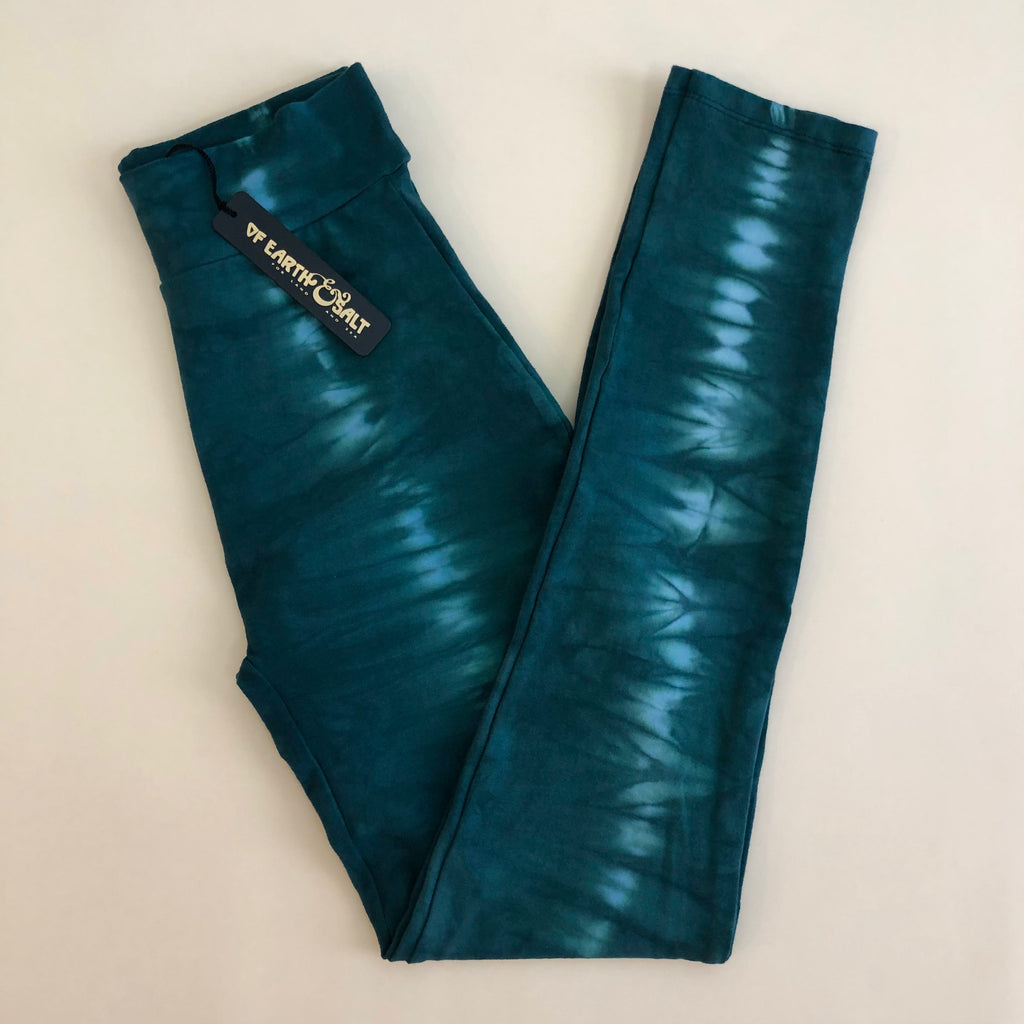 High Rise Cotton Leggings || Feather || Emerald
