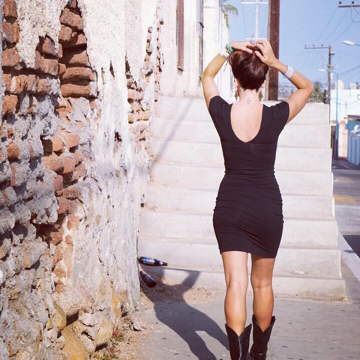 Maya Slip Dress  || Black