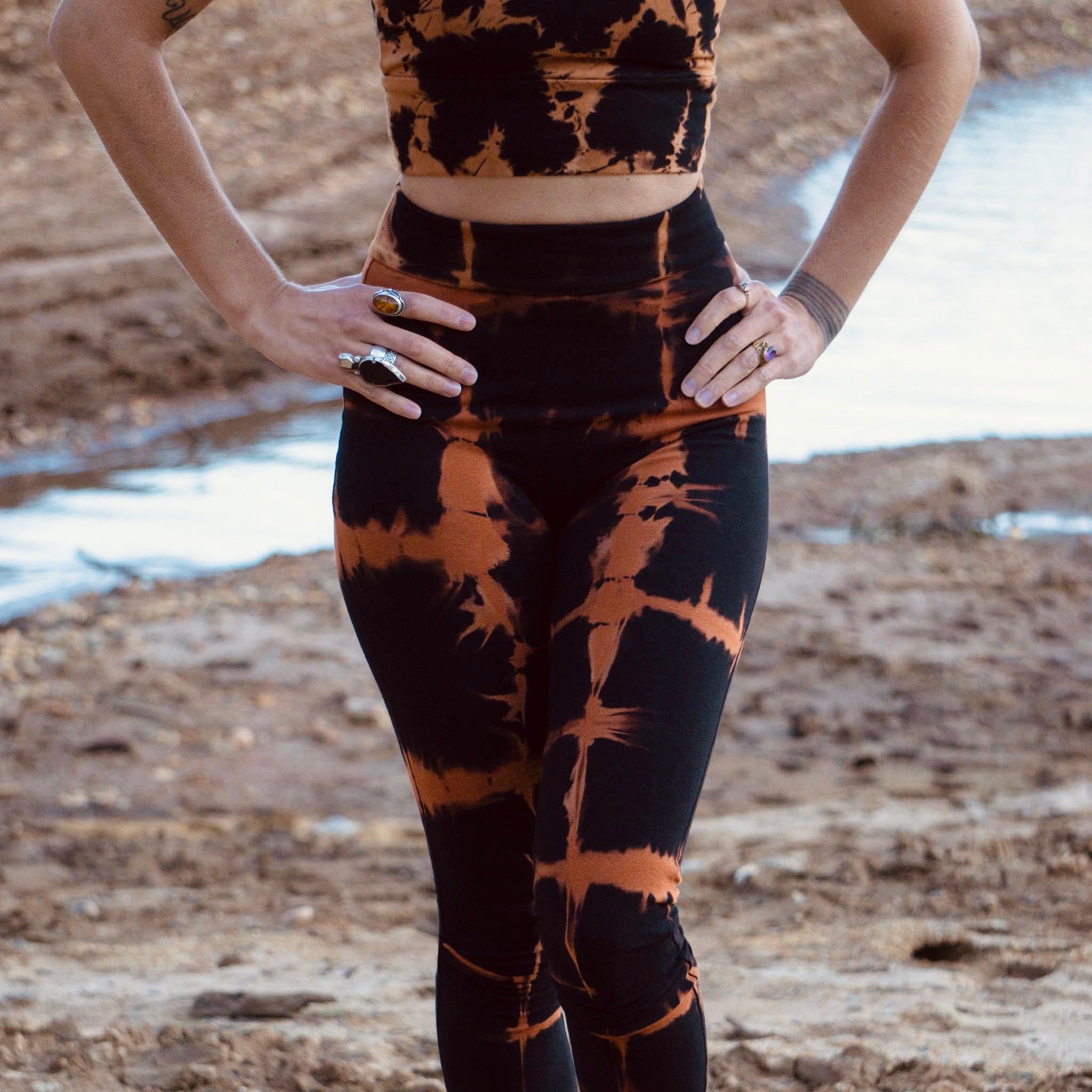 Hand-Dyed Leggings || Embers