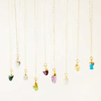 Rough-Cut Gemstone Gold Necklace